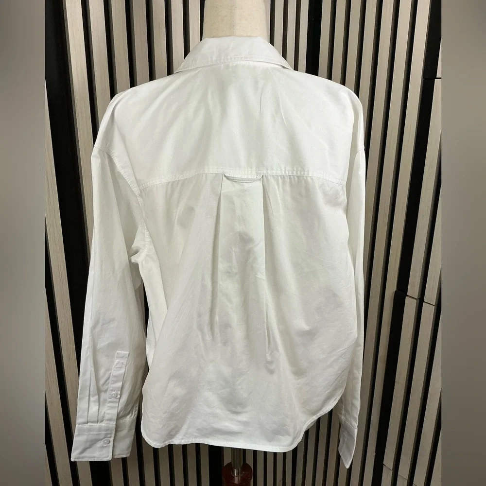 J. Crew Crisp White Collared Shirt, Sz XS